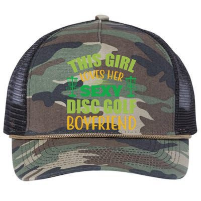 Frolf This Girl Loves Her Sexy Disc Golf Boyfriend Frisbee Golf Retro Rope Trucker Hat Cap