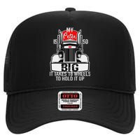 Funny Trucker Gift for  My Peter is so Big Truck Driver High Crown Mesh Back Trucker Hat