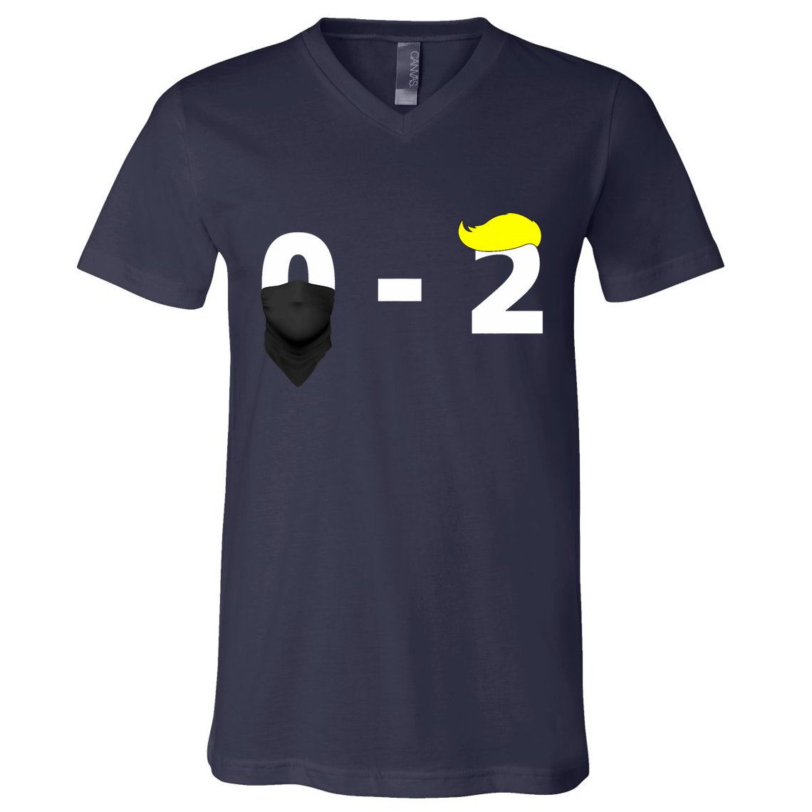 Funny Trump Golf Course Gunshots 0 2 Trump Is Safe V-Neck T-Shirt