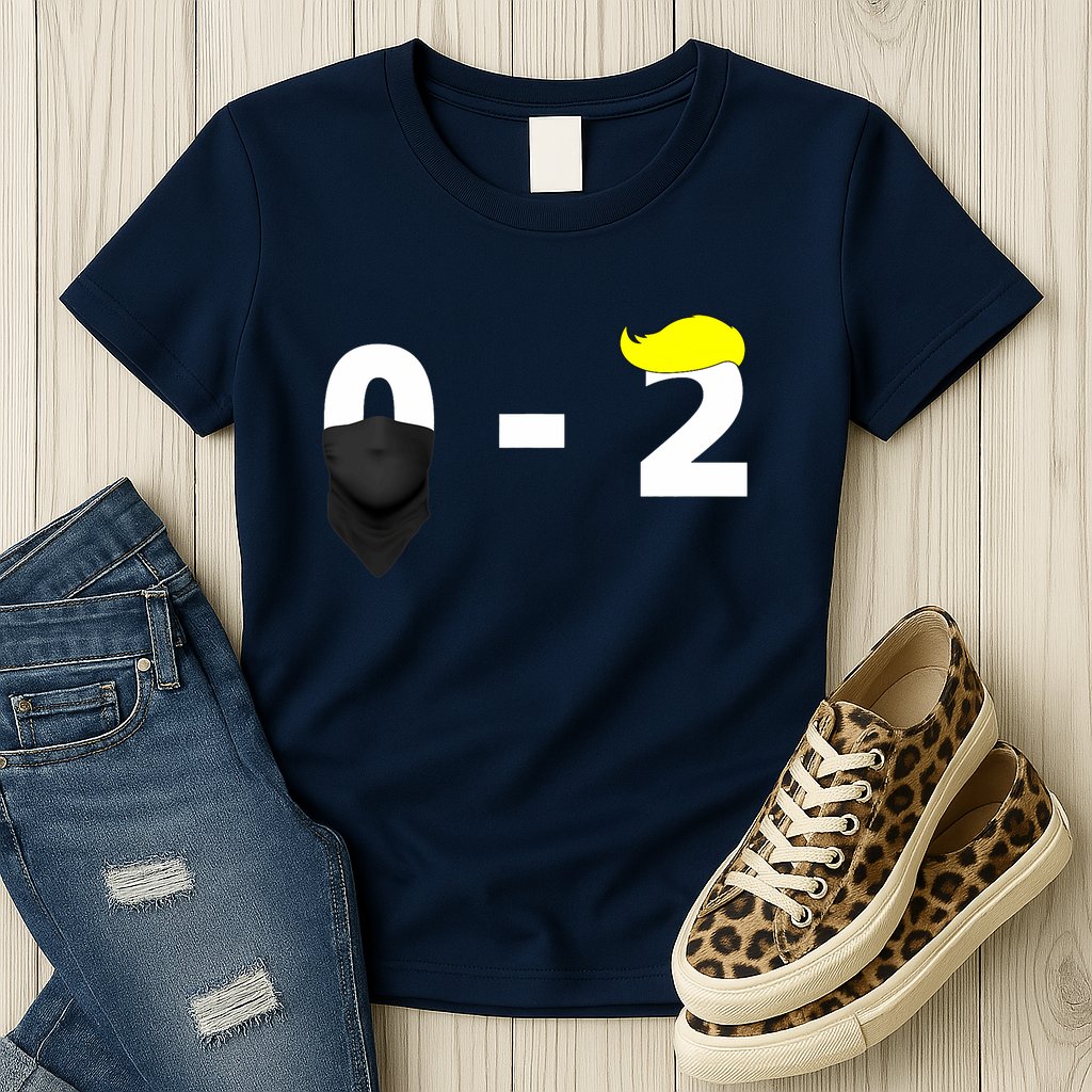 Funny Trump Golf Course Gunshots 0 2 Trump Is Safe Womens T-Shirt