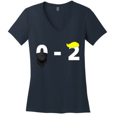 Funny Trump Golf Course Gunshots 0 2 Trump Is Safe Women's V-Neck T-Shirt
