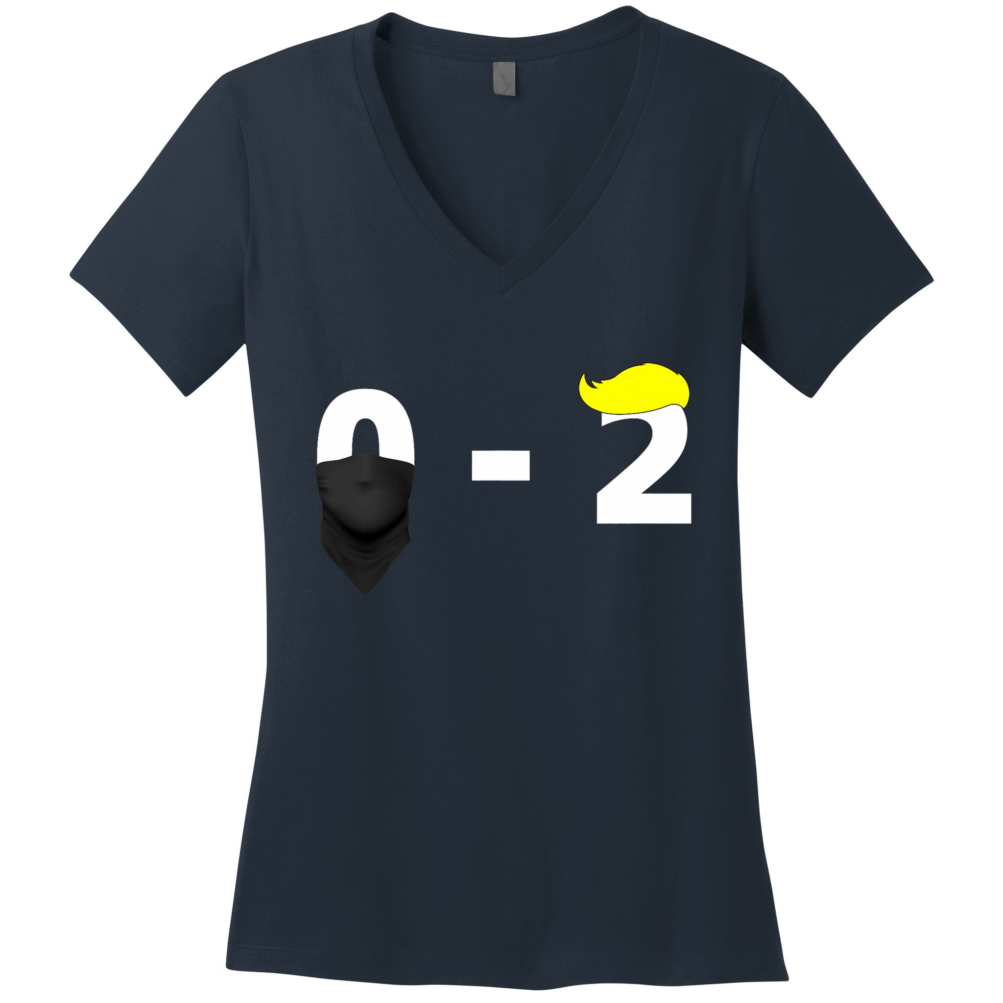 Funny Trump Golf Course Gunshots 0 2 Trump Is Safe Women's V-Neck T-Shirt