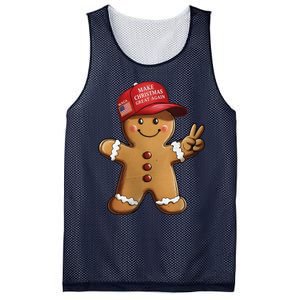 Funny Trump Gingerbread Man Make Christmas Great Again 2024 Mesh Reversible Basketball Jersey Tank