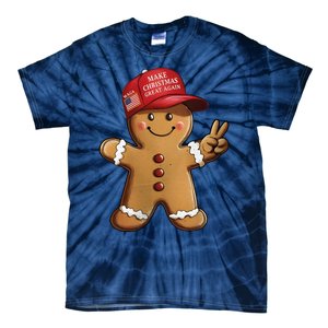 Funny Trump Gingerbread Man Make Christmas Great Again 2024 Tie-Dye T-Shirt