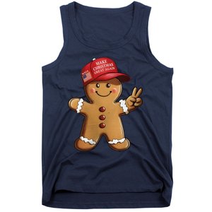 Funny Trump Gingerbread Man Make Christmas Great Again 2024 Tank Top