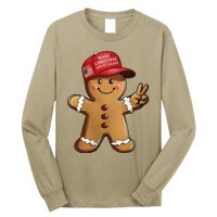 Funny Trump Gingerbread Man Make Christmas Great Again 2024 Long Sleeve Shirt