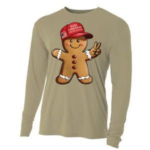 Funny Trump Gingerbread Man Make Christmas Great Again 2024 Cooling Performance Long Sleeve Crew