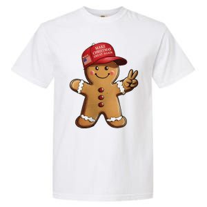 Funny Trump Gingerbread Man Make Christmas Great Again 2024 Garment-Dyed Heavyweight T-Shirt