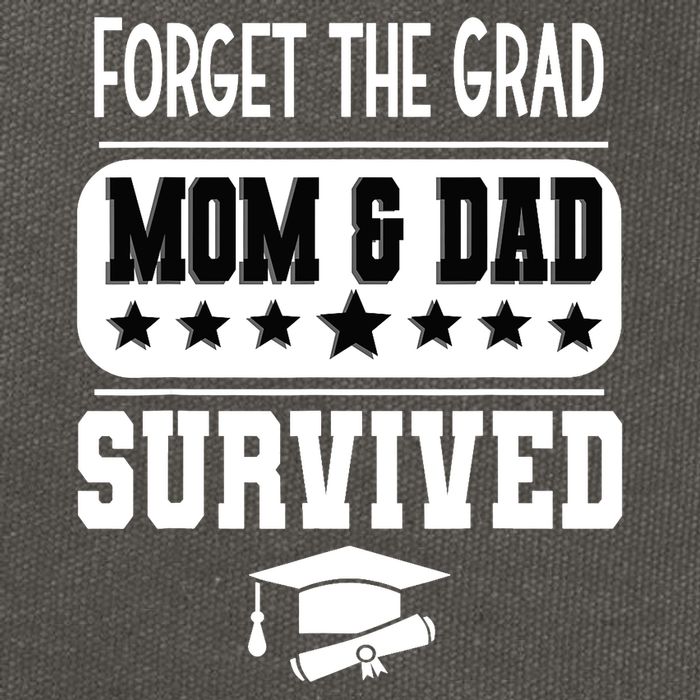 Forget The Grad Mom And Dad Survived Graduation Family Cotton Canvas Backpack
