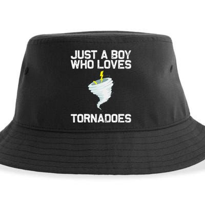 Funny Tornado Gift For Kids Hurricane Weather Chaser Sustainable Bucket Hat