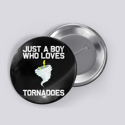 Funny Tornado Gift For Kids Hurricane Weather Chaser Button
