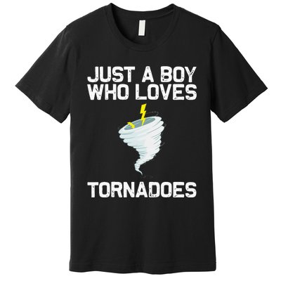 Funny Tornado Gift For Kids Hurricane Weather Chaser Premium T-Shirt