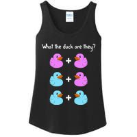 Funny Twin Gender Reveal Gift For Dad Mom Cool What The Duck Ladies Essential Tank