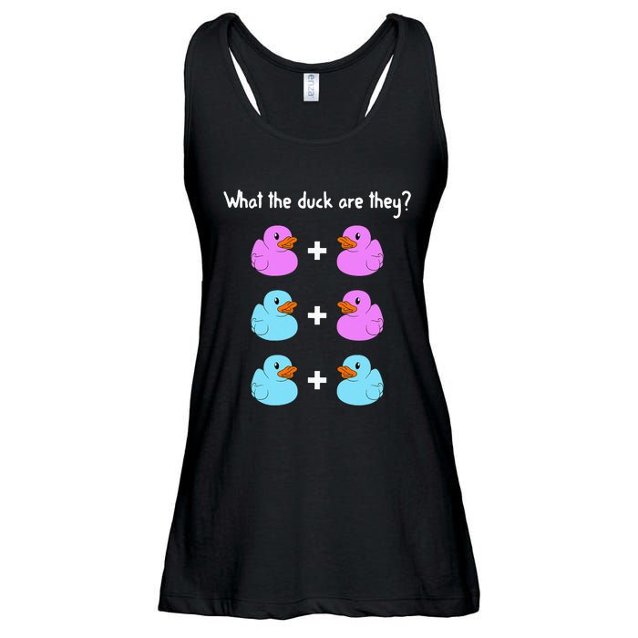 Funny Twin Gender Reveal Gift For Dad Mom Cool What The Duck Ladies Essential Flowy Tank