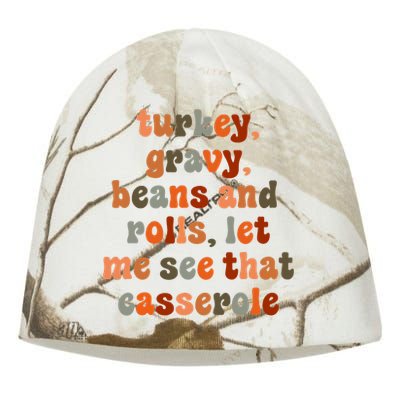 Funny Turkey Gravy Beans And Rolls Let Me See That Casserole Kati - Camo Knit Beanie