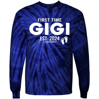 First Time Gigi Est 2024 Loading Promoted To Gigi Pregnancy Tie-Dye Long Sleeve Shirt