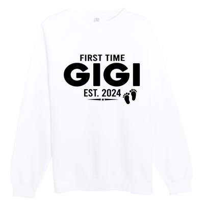 First Time Gigi Est 2024 Loading Promoted To Gigi Pregnancy Premium Crewneck Sweatshirt