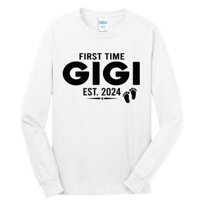 First Time Gigi Est 2024 Loading Promoted To Gigi Pregnancy Tall Long Sleeve T-Shirt