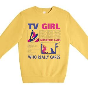 Funny Tv Girl Band Frenchs Exit Album Premium Crewneck Sweatshirt