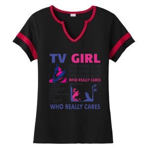 Funny Tv Girl Band Frenchs Exit Album Ladies Halftime Notch Neck Tee