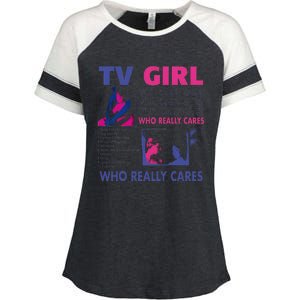 Funny Tv Girl Band Frenchs Exit Album Enza Ladies Jersey Colorblock Tee