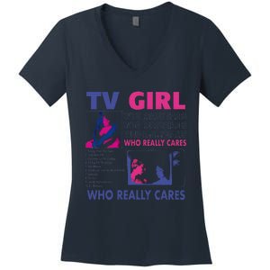 Funny Tv Girl Band Frenchs Exit Album Women's V-Neck T-Shirt