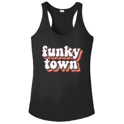 Funky Town Groovy Roller Disco Outfit Vintage 70s Costume Ladies PosiCharge Competitor Racerback Tank