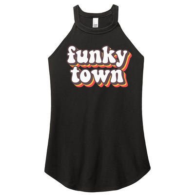 Funky Town Groovy Roller Disco Outfit Vintage 70s Costume Women’s Perfect Tri Rocker Tank