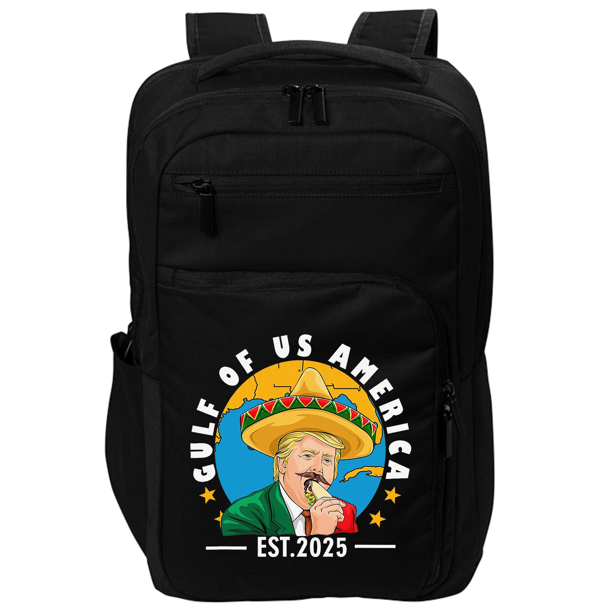 Funny Trump Gulf Of Us America 2025 Trump Merchandise Impact Tech Backpack