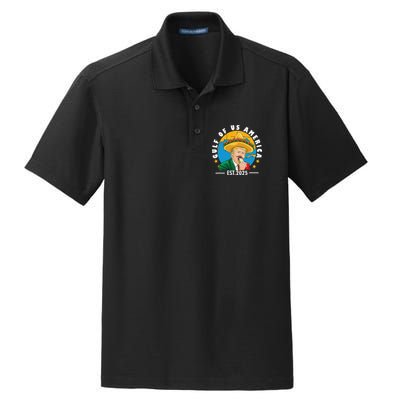 Funny Trump Gulf Of Us America 2025 Trump Merchandise Dry Zone Grid Polo