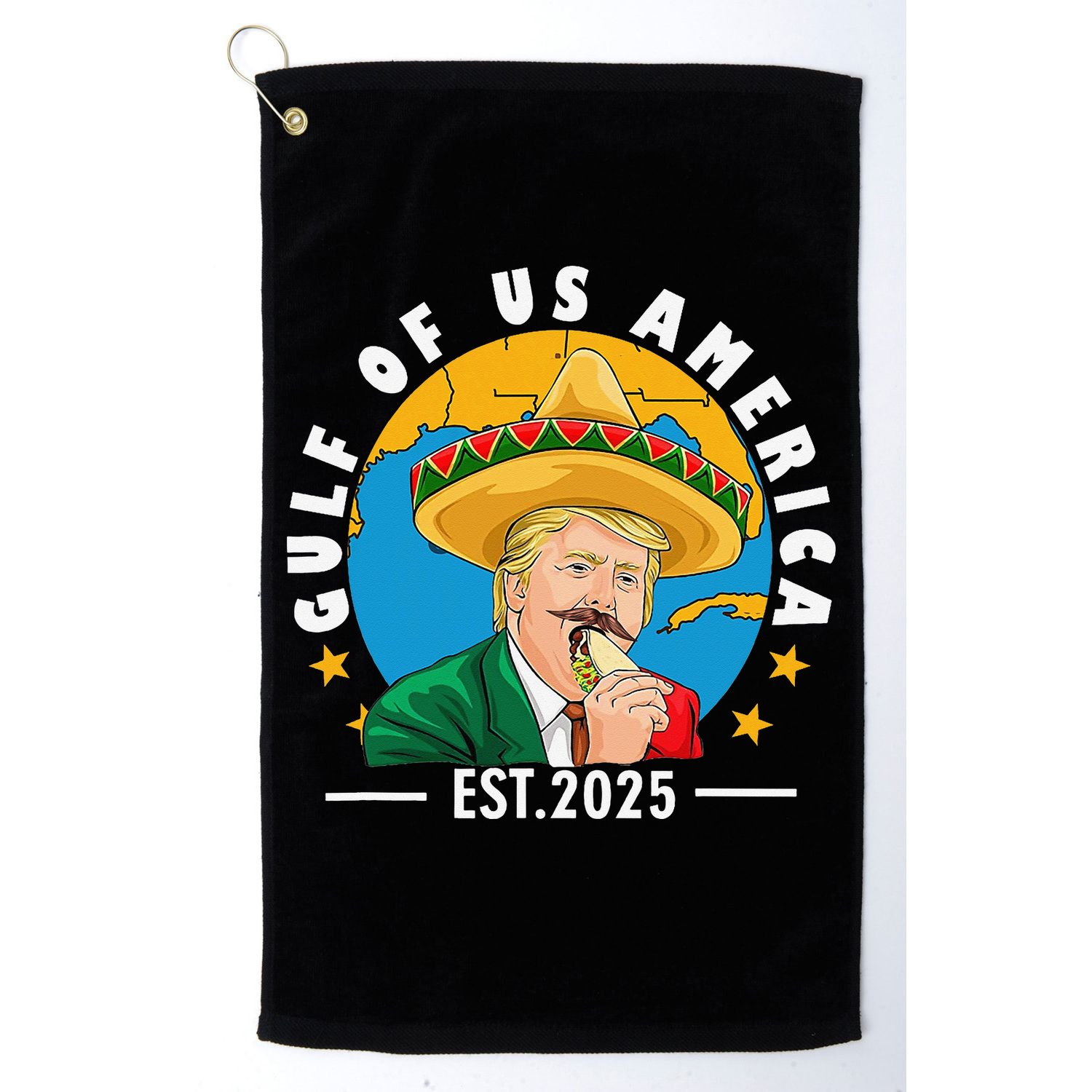 Funny Trump Gulf Of Us America 2025 Trump Merchandise Golf Towel