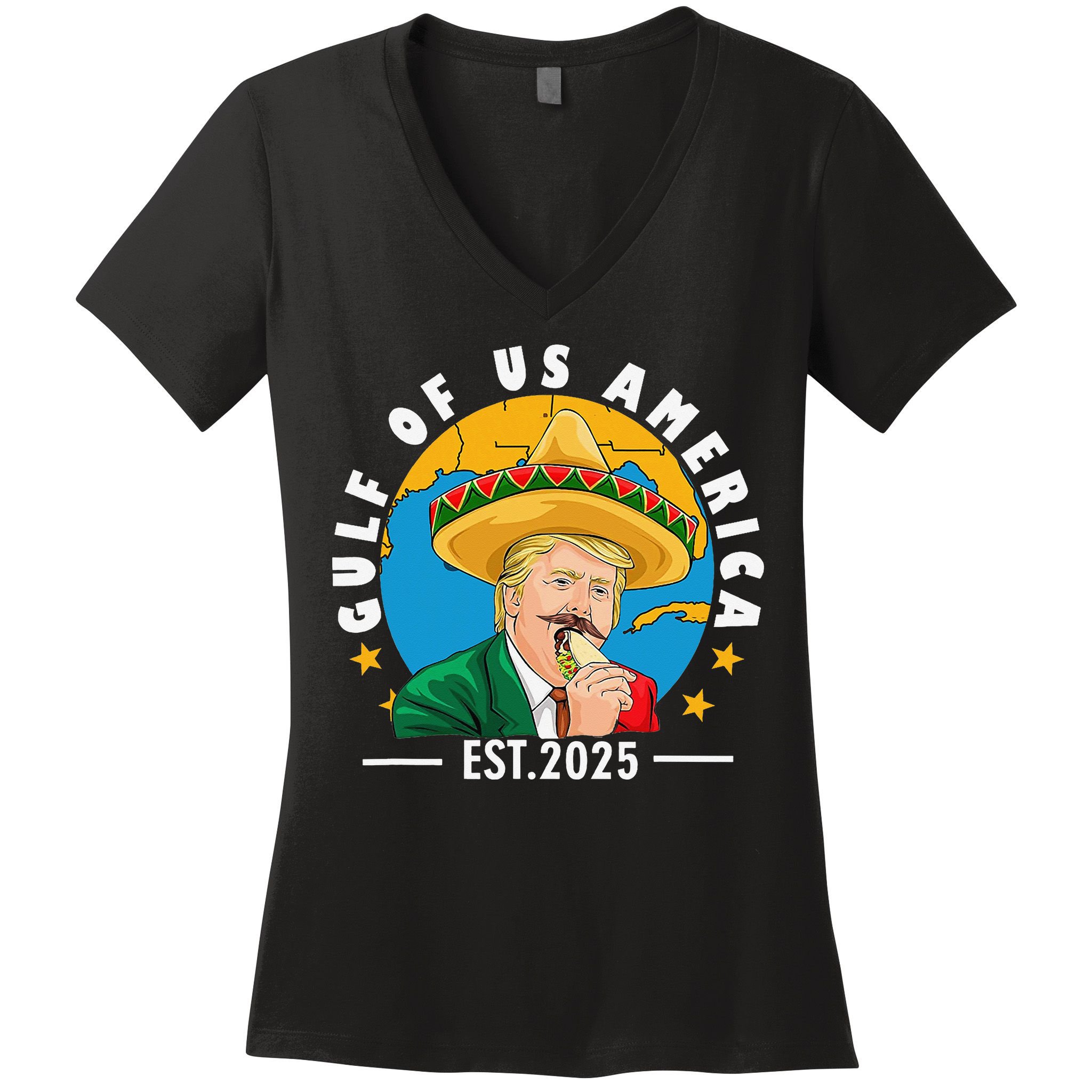 Funny Trump Gulf Of Us America 2025 Trump Merchandise Women's V-Neck T-Shirt
