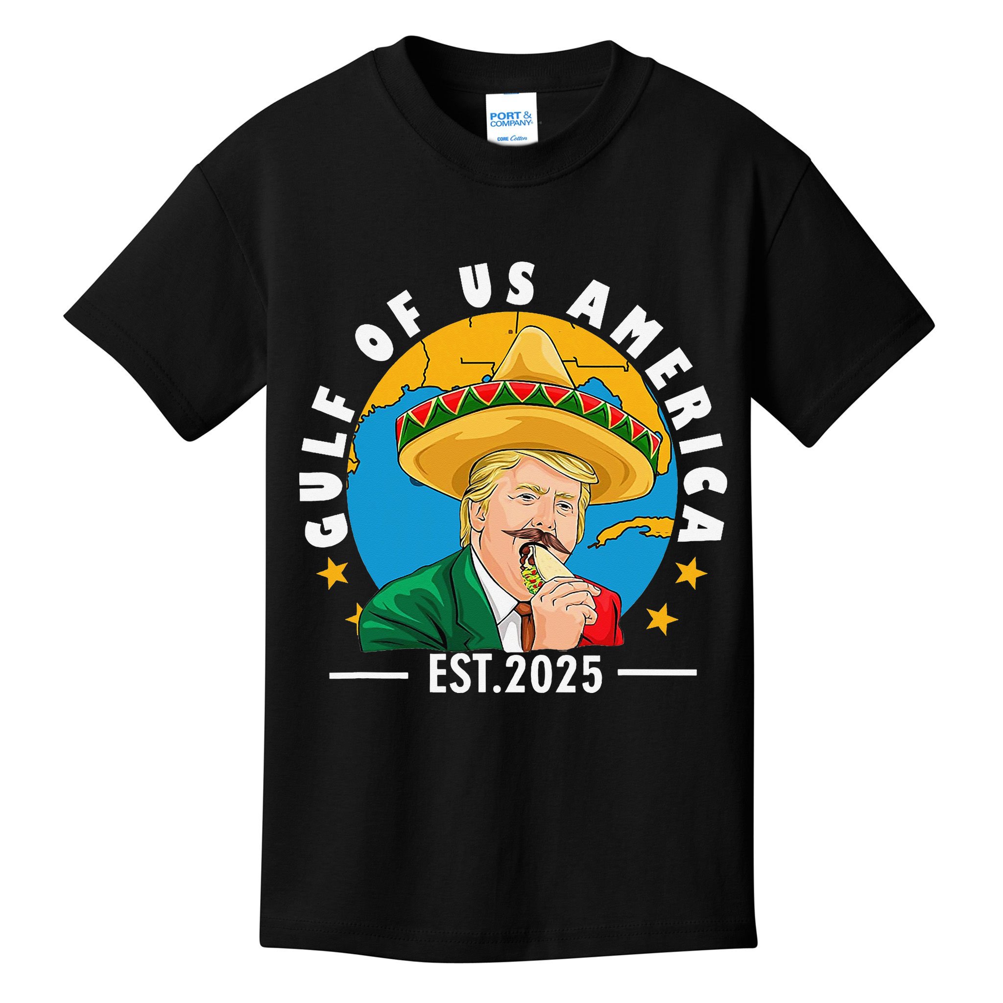 Funny Trump Gulf Of Us America 2025 Trump Merchandise Kids T-Shirt