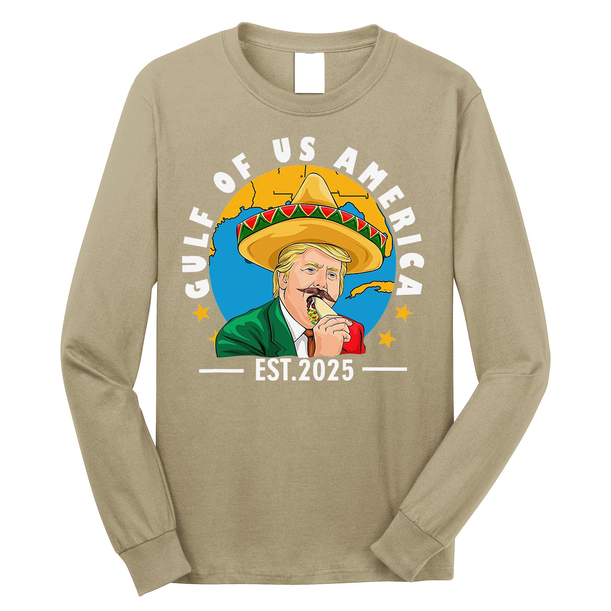 Funny Trump Gulf Of Us America 2025 Trump Merchandise Long Sleeve Shirt
