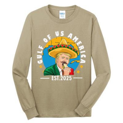 Funny Trump Gulf Of Us America 2025 Trump Merchandise Tall Long Sleeve T-Shirt