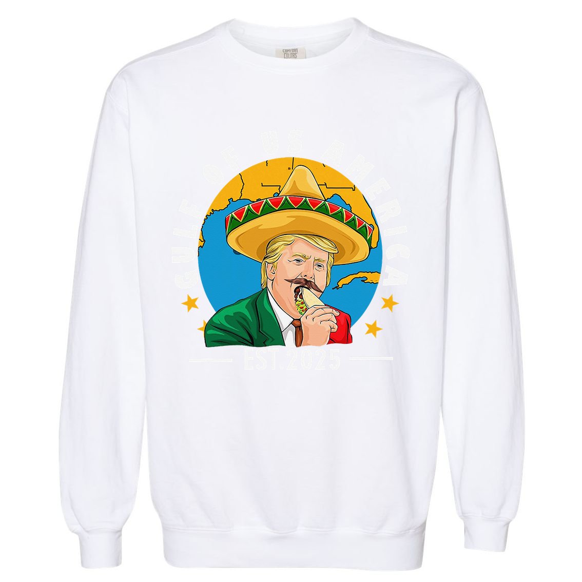 Funny Trump Gulf Of Us America 2025 Trump Merchandise Garment-Dyed Sweatshirt