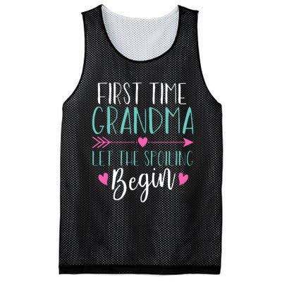 First Time Grandma Let The Spoiling Begin Mesh Reversible Basketball Jersey Tank