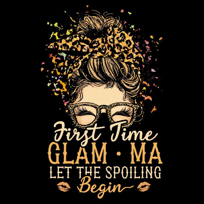 First Time Glam Ma Let The Spoiling Begin Messy Bun Grandma 16 in Basic Backpack