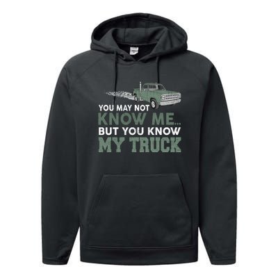 Funny Trucker Gift Do Not Touch My Truck Performance Fleece Hoodie