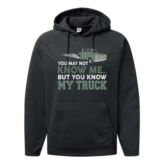 Funny Trucker Gift Do Not Touch My Truck Performance Fleece Hoodie