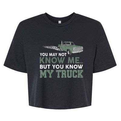 Funny Trucker Gift Do Not Touch My Truck Bella+Canvas Jersey Crop Tee