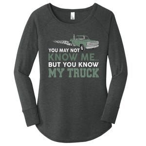 Funny Trucker Gift Do Not Touch My Truck Women's Perfect Tri Tunic Long Sleeve Shirt