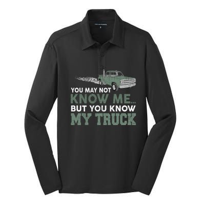 Funny Trucker Gift Do Not Touch My Truck Silk Touch Performance Long Sleeve Polo