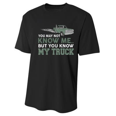 Funny Trucker Gift Do Not Touch My Truck Performance Sprint T-Shirt