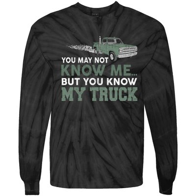 Funny Trucker Gift Do Not Touch My Truck Tie-Dye Long Sleeve Shirt