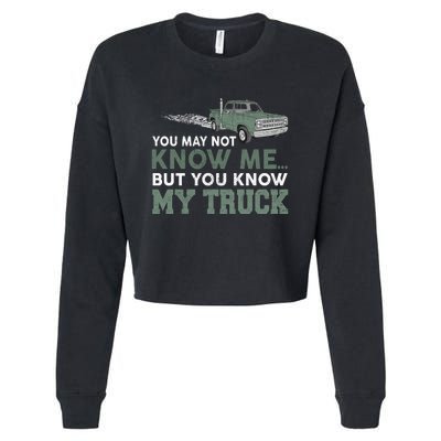 Funny Trucker Gift Do Not Touch My Truck Cropped Pullover Crew