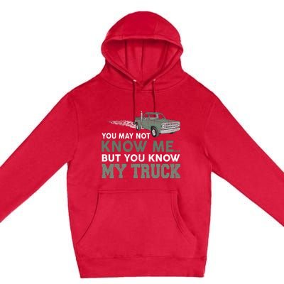 Funny Trucker Gift Do Not Touch My Truck Premium Pullover Hoodie