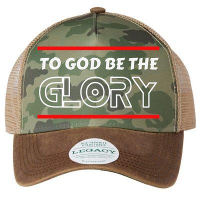 Funny To God Be The Glory - Jesus Christian Typography Legacy Tie Dye Trucker Hat