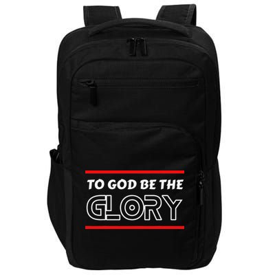 Funny To God Be The Glory - Jesus Christian Typography Impact Tech Backpack