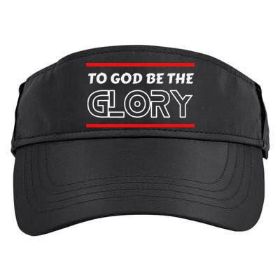 Funny To God Be The Glory - Jesus Christian Typography Adult Drive Performance Visor